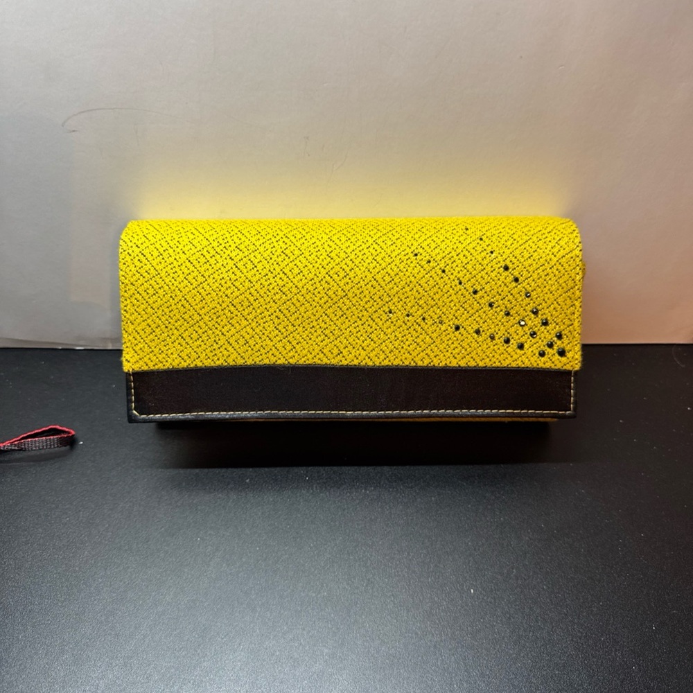 Ben Marc International Elegant Yellow and Black Clutch